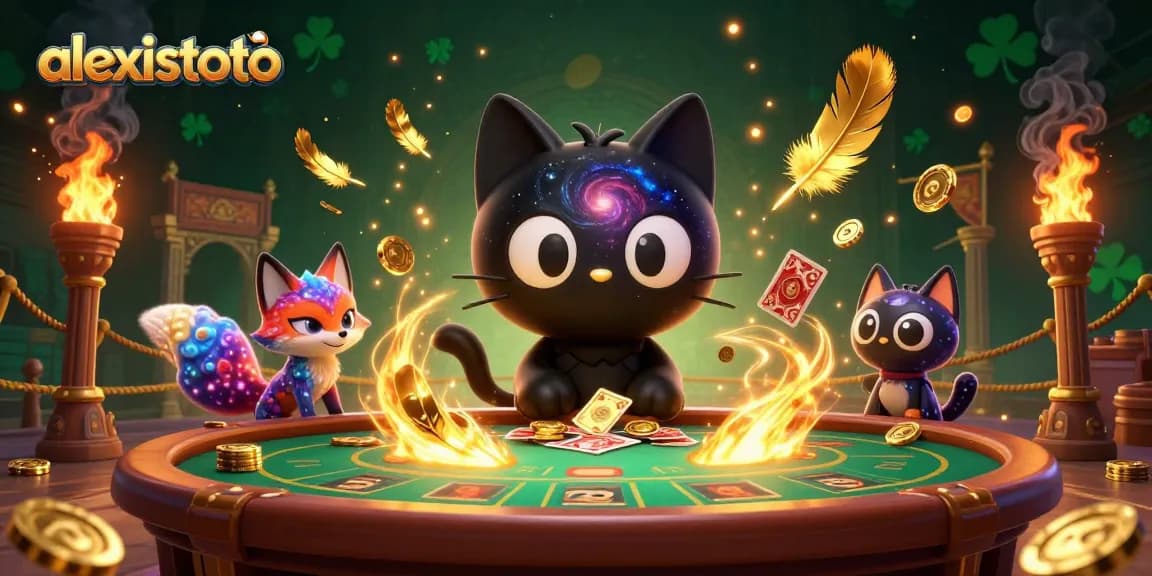 Engage with innovative gaming strategies at alexistoto, featuring a cosmic casino scene and winning atmosphere.
