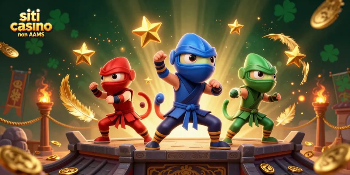 Scopri i siti casinò non AAMS con i chameleon ninja mentre combattono nell'arena.