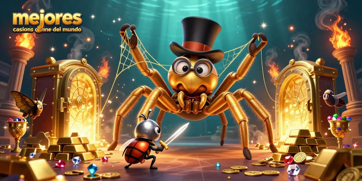 Iluminación de un emocionante casino donde los mejores casinos online del mundo se hacen realidad con tesoros y aventuras.