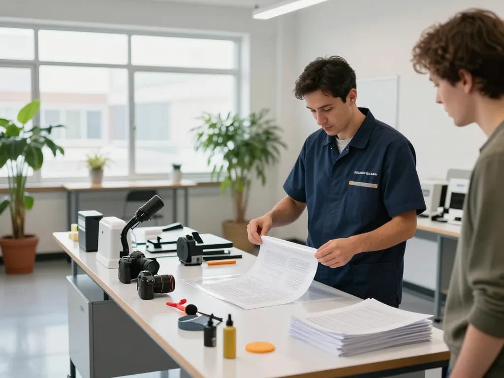 Dịch vụ bóc giấy ép uy tín Hà Nội tại một xưởng hiện đại, kỹ thuật viên chuyên nghiệp khôi phục các tài liệu quan trọng.