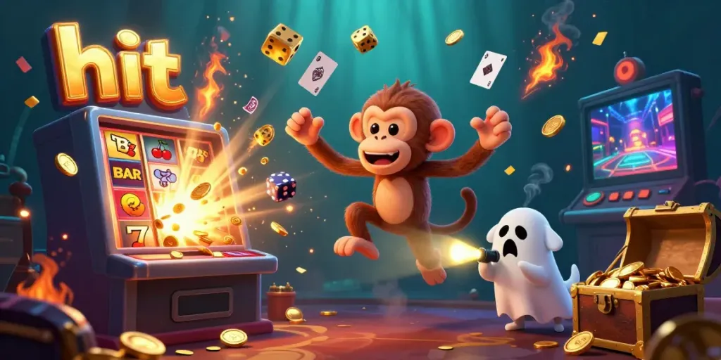Engage with the hit of excitement in the haunted casino, where playful spirits and golden treasures await.