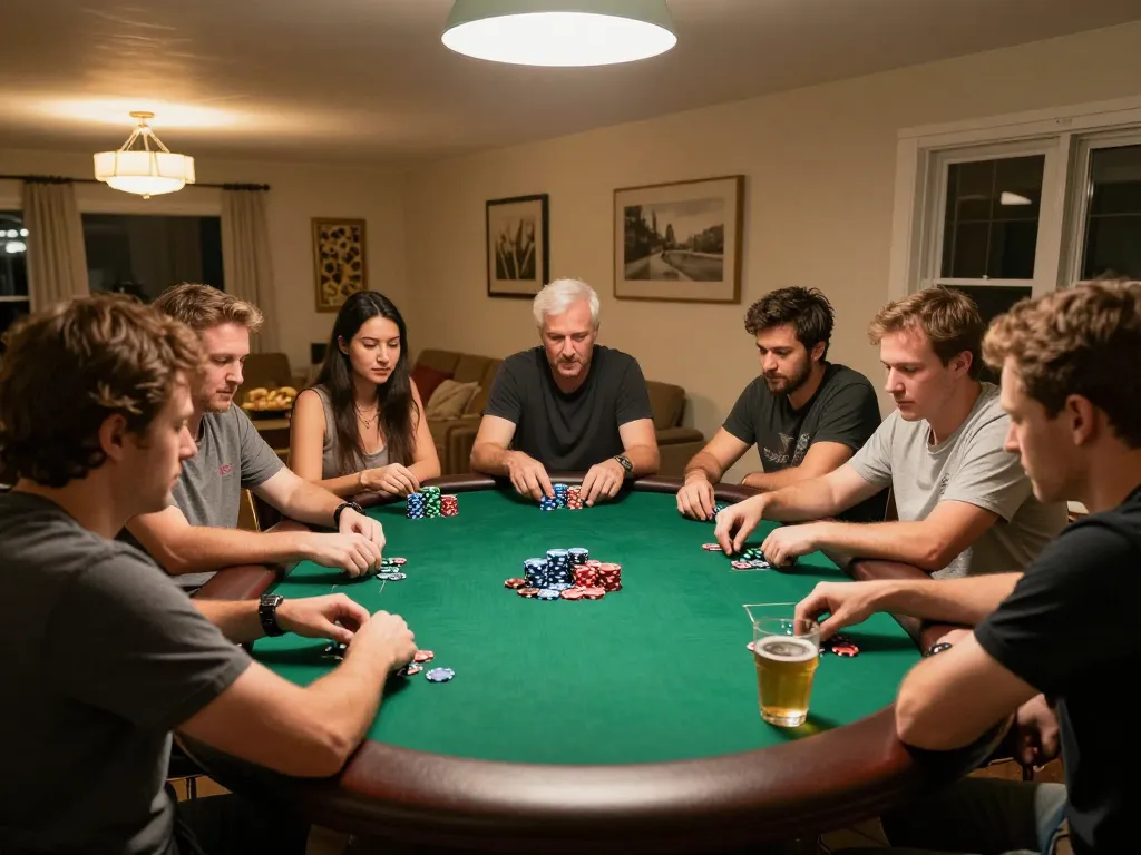 Engaging home poker night with players enjoying online casinos in Canada reddit insights and strategic betting.