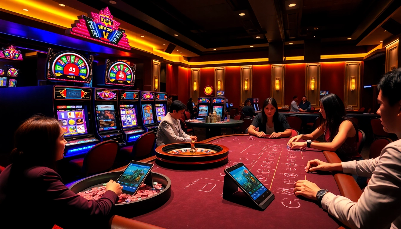Play exciting games from pg soft at a luxurious casino with vibrant slot machines.