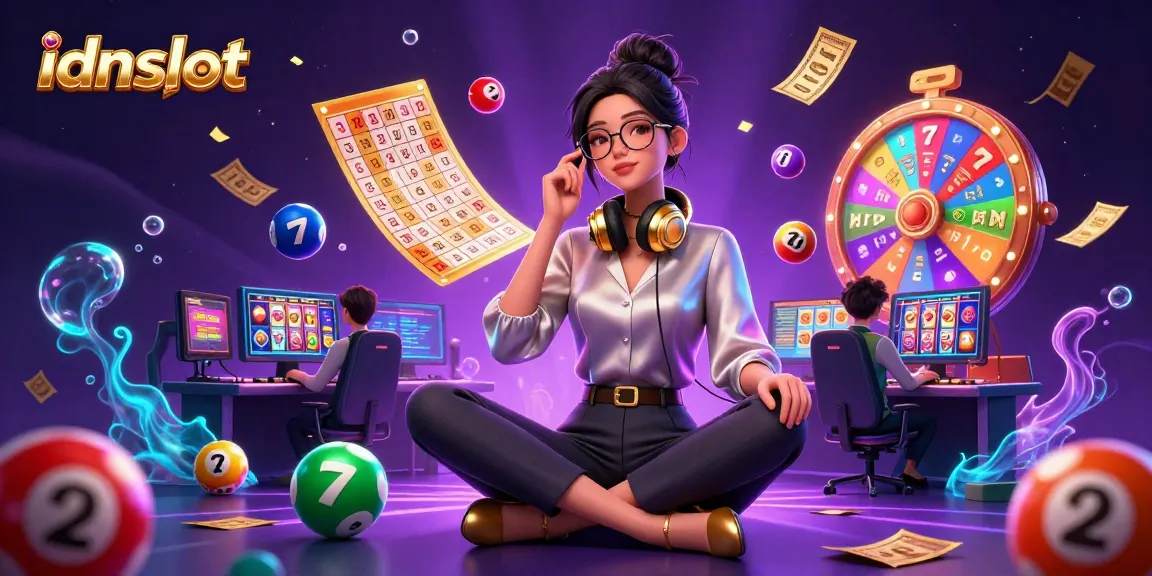 Engage in thrilling slot action with idnslot as vibrant elements burst from a high-tech gaming scene.