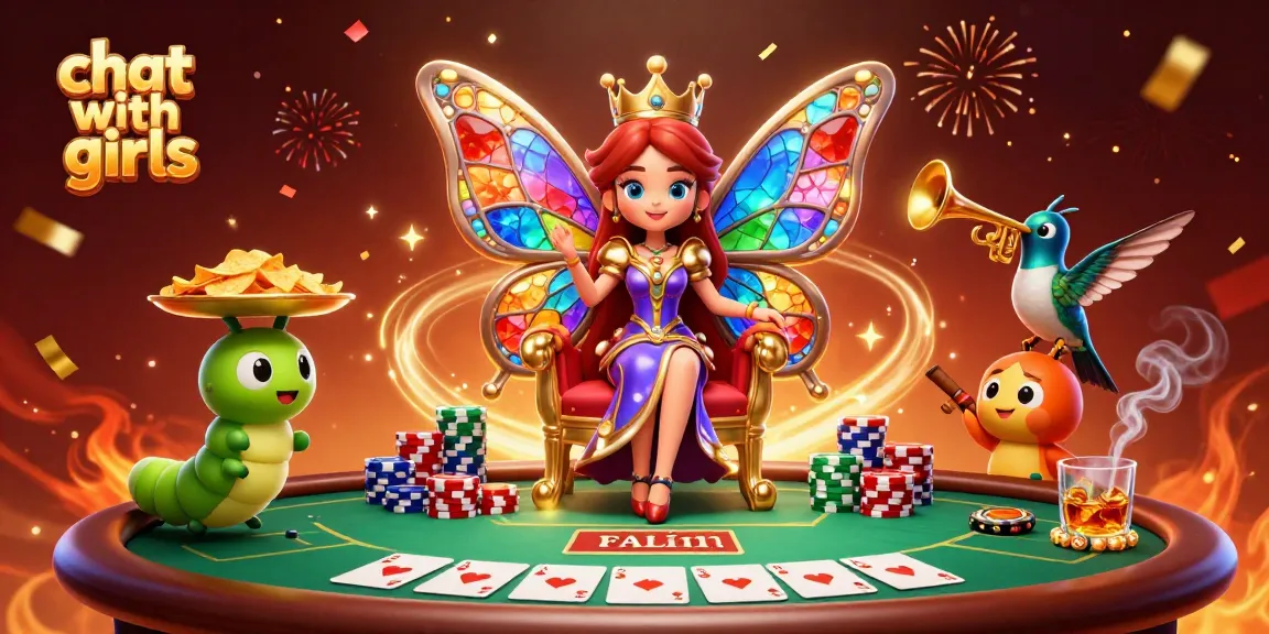 Engage in exciting chats with girls through a vibrant gambling-themed landscape.