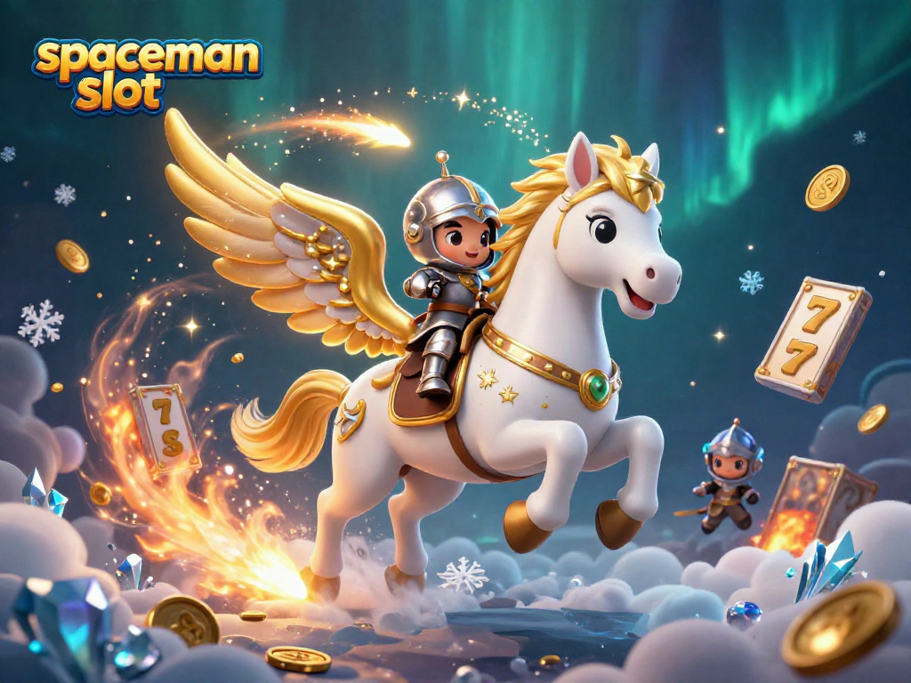Spin the spaceman slot reels with a celestial-themed illustration depicting a magical scene filled with coins and jackpots.