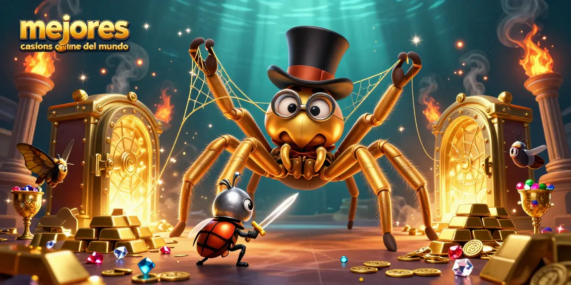 Iluminación de un emocionante casino donde los mejores casinos online del mundo se hacen realidad con tesoros y aventuras.