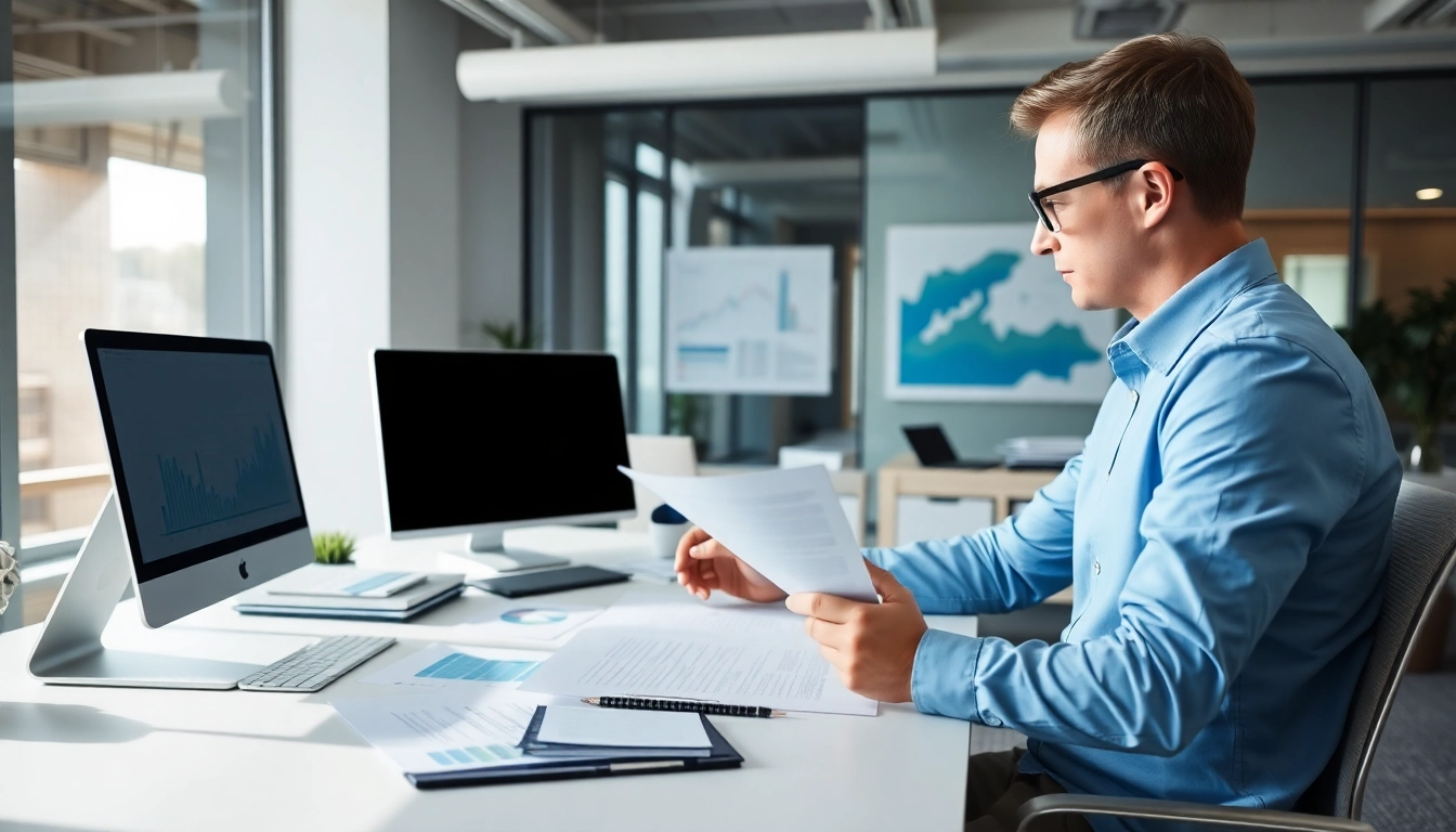 Analyze FCPA/DCAA/Flowdown/ITAR/EAR compliance with legal documents in a bright office.