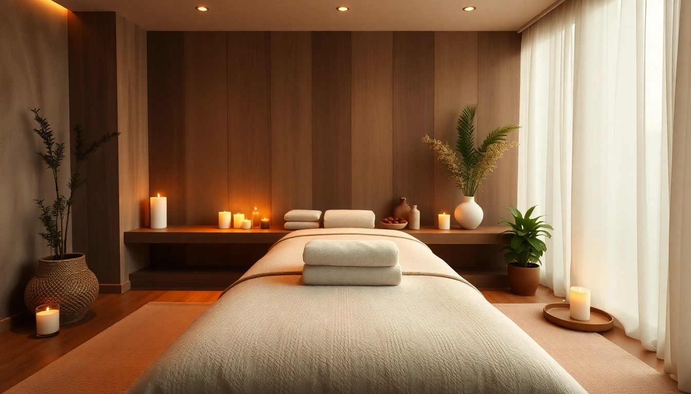 Experience serene 출장안마 atmosphere with a luxurious massage room's inviting decor.