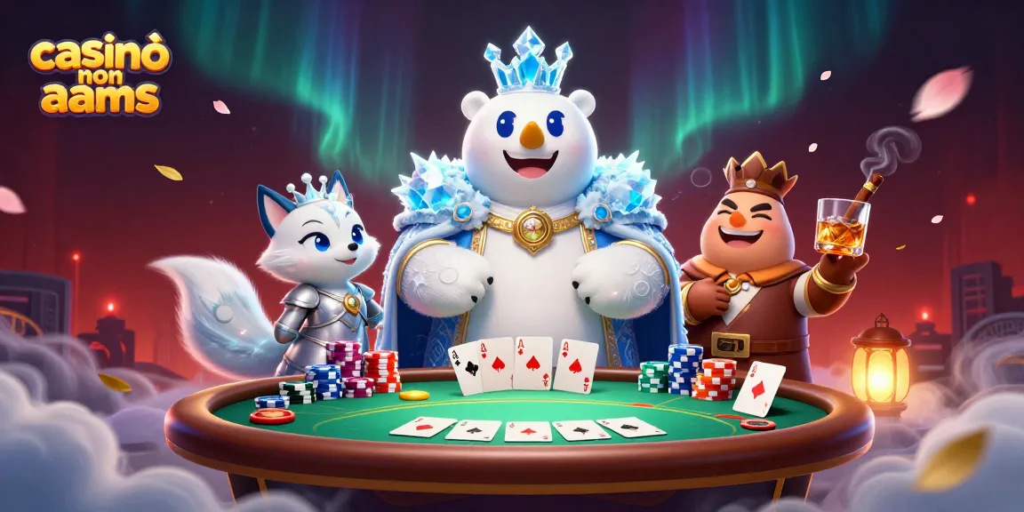 Casinò non aams: gioca intensamente con le migliori mani di poker in un'illustrazione 3D