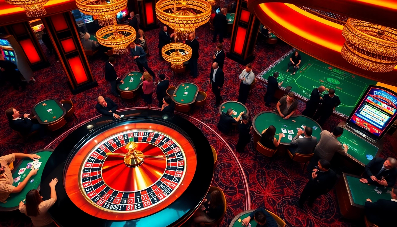 Vivez la frénésie au meilleure casino en ligne avec des joueurs stratégiques autour d'une table de roulette.