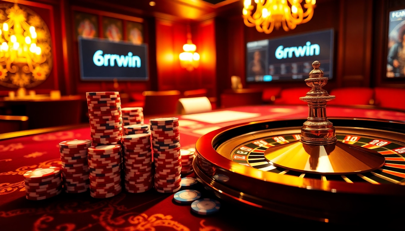 Experience the thrill of gaming with 6rwin Link at a luxurious casino table.