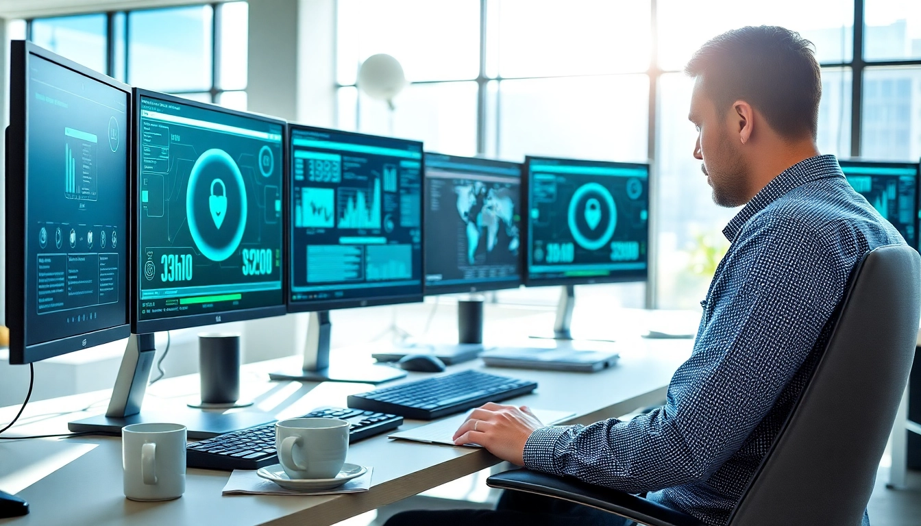 Enhancing managed it services lakeland with professional IT technician in an active office.