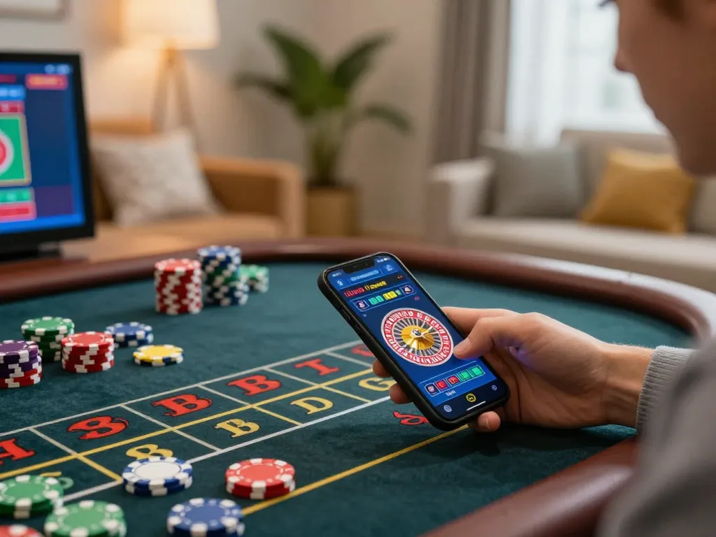 Engaging gameplay at casino senza licenza adm using smartphone for roulette betting.