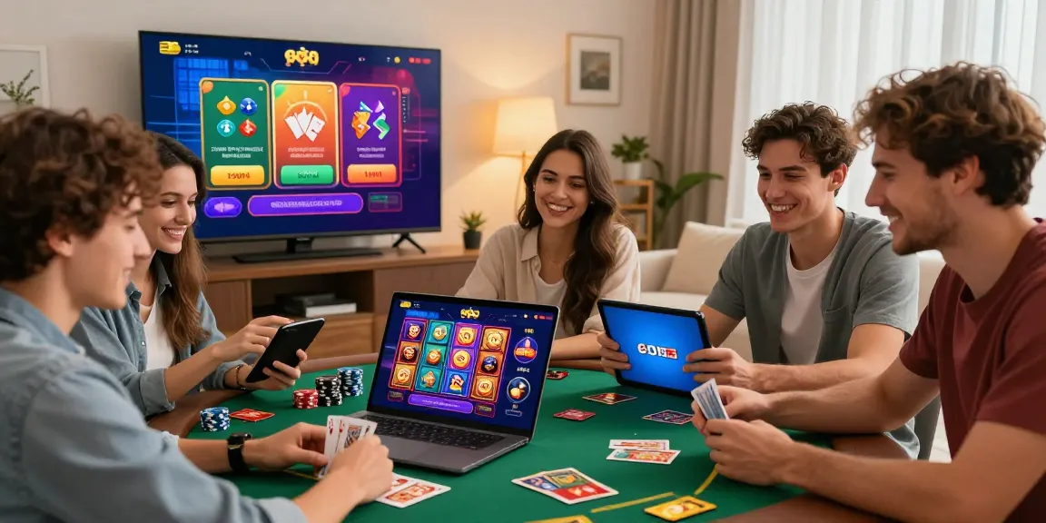 Online gaming scene at https://aisa.org.uk with players enjoying credit card casinos and bonuses in a lively digital atmosphere.