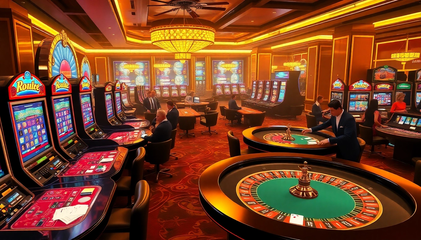 Experience the excitement of winning at https://soibet.vision/ with a vibrant casino atmosphere featuring sleek slot machines and engaging dealers.