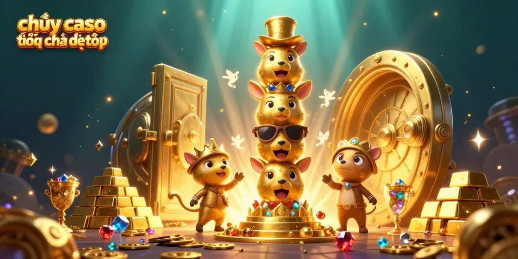 Chơi casino trực tuyến trên điện thoại với những biểu tượng khuấy động và kho báu lấp lánh.