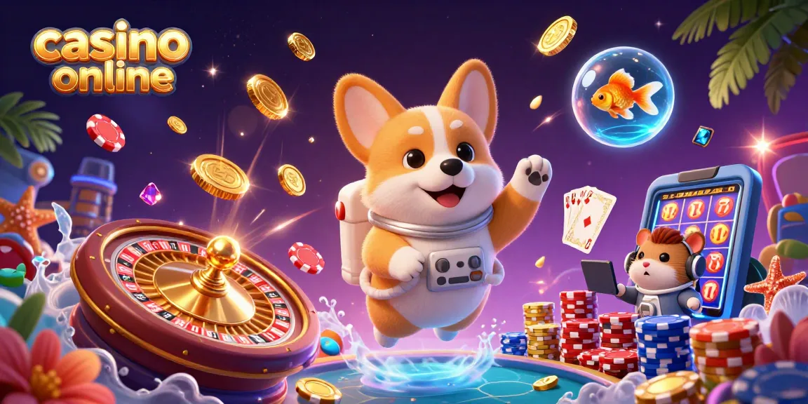 Juega en el casino online con divertidos personajes flotantes y emocionante ambientación.