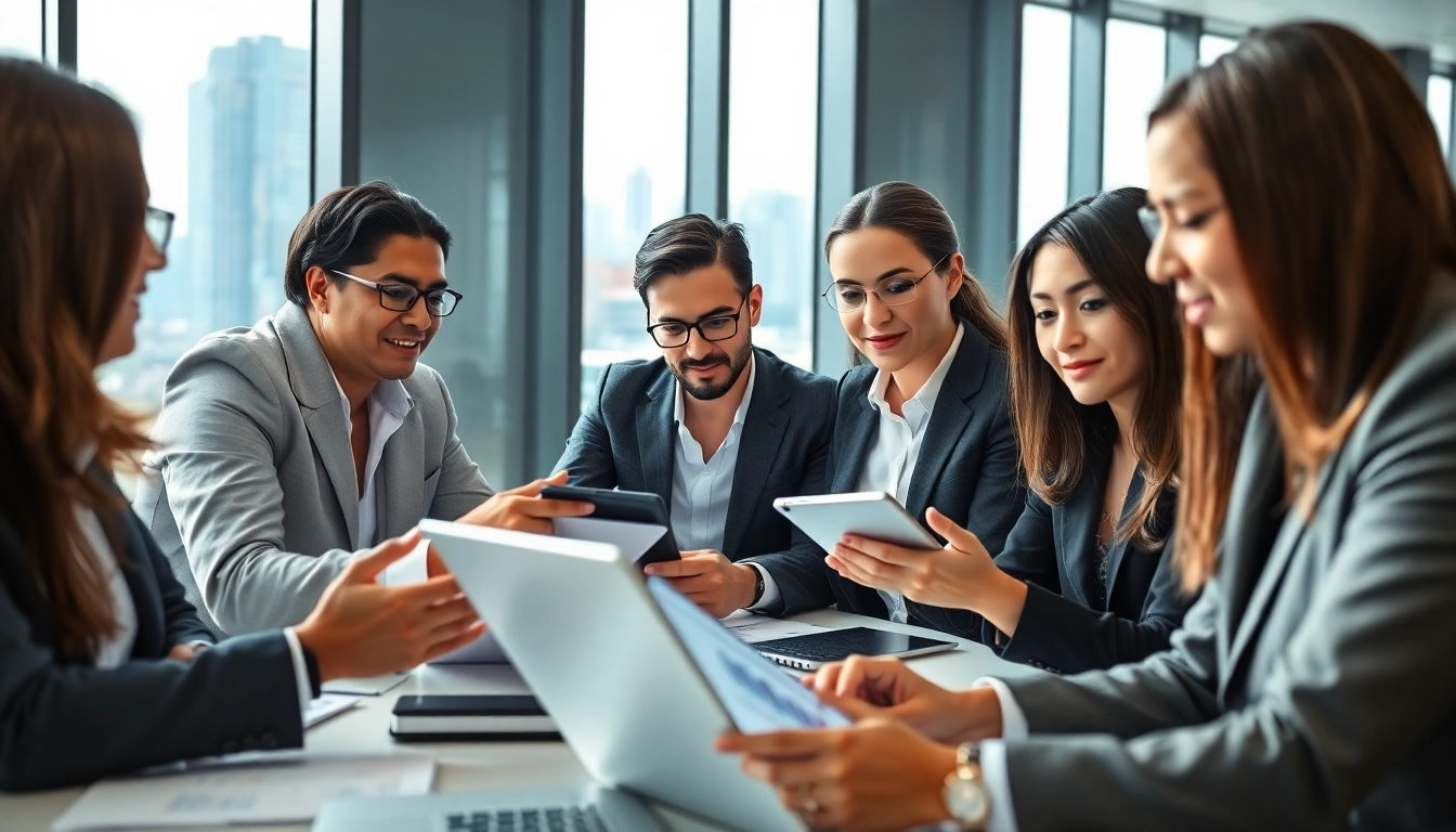 Analyze b2b competitive intelligence in a modern office setting with engaged professionals.