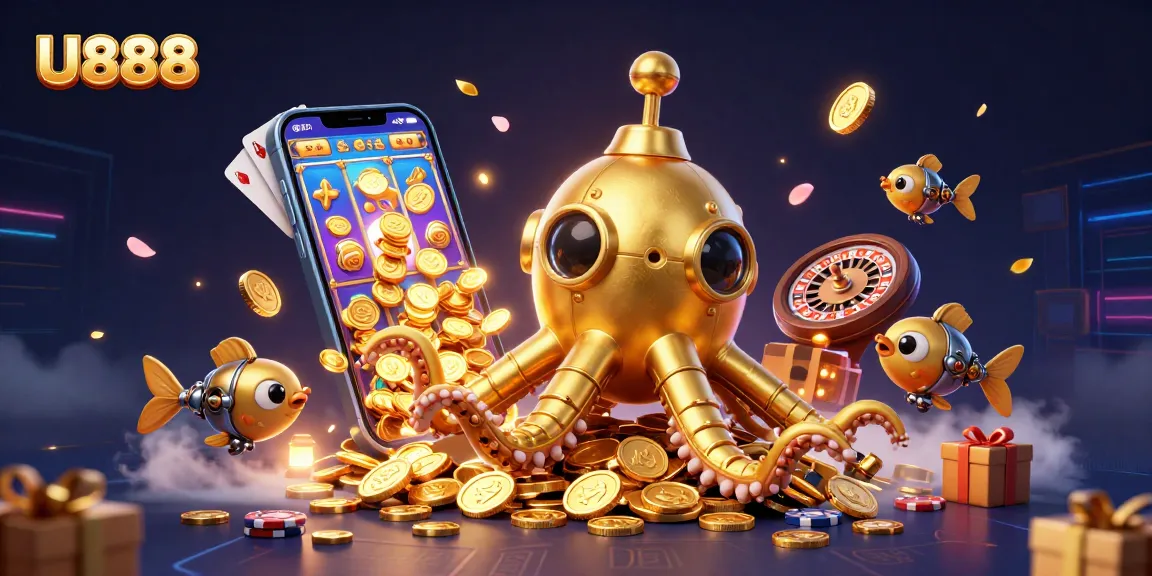 U888 offers thrilling play with a golden kraken submarine exploring dynamic slot games.