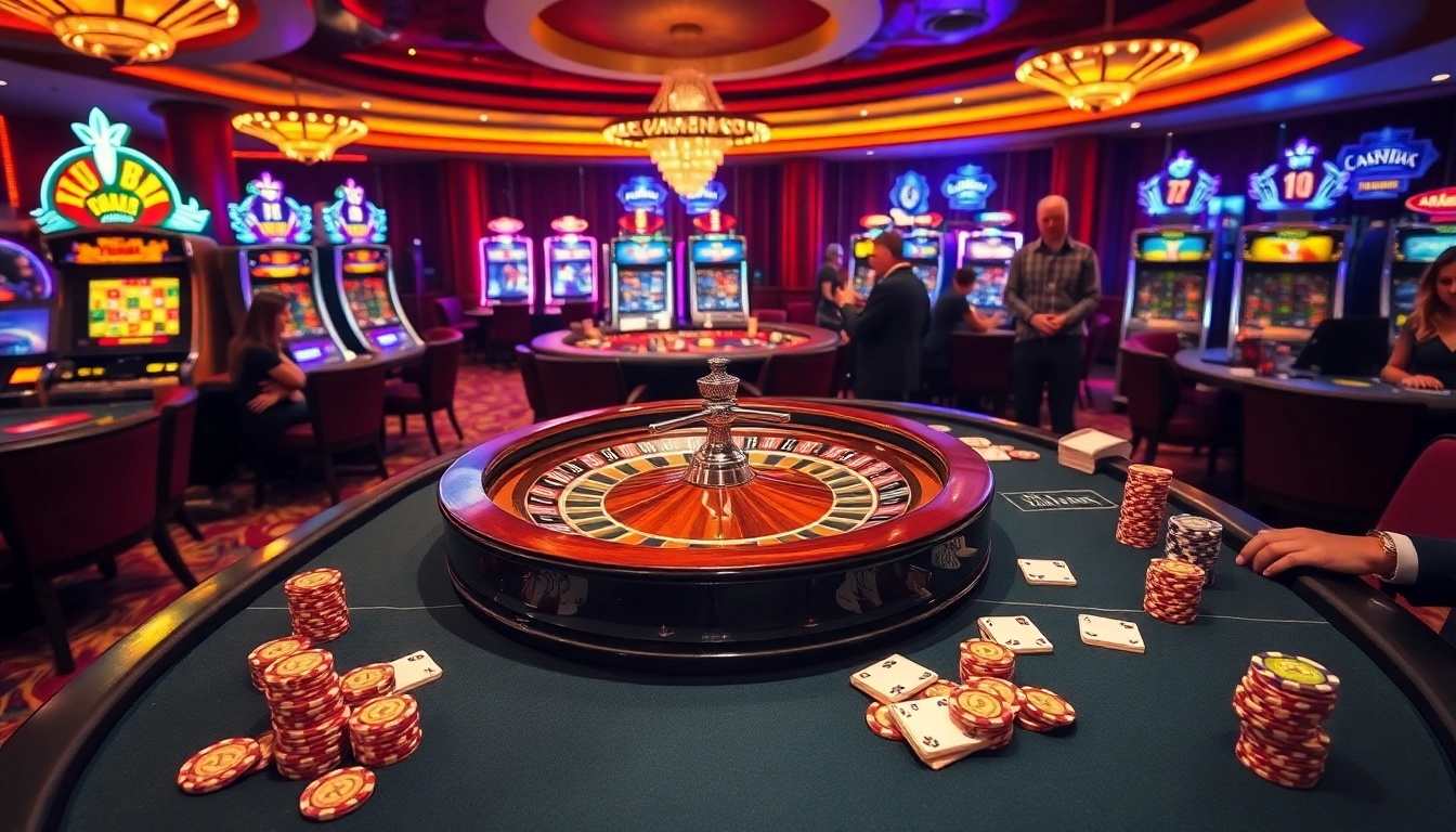 Découvrez l'excitation de la meilleure casino en ligne avec une roulette luxueuse et une table de poker.