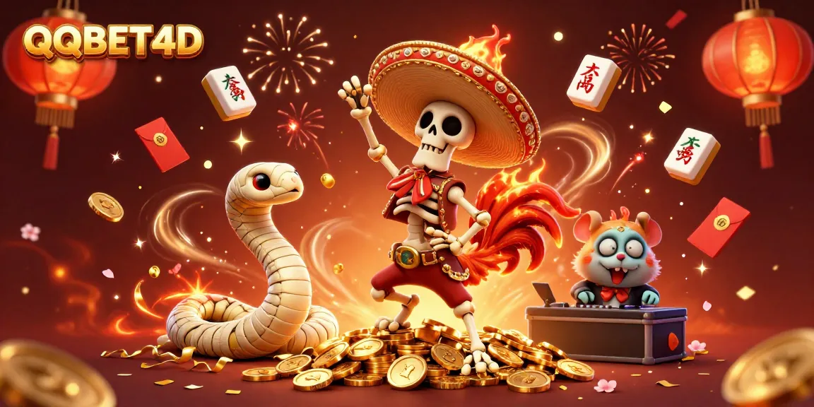 QQBET4D menawarkan tema slot online menarik dengan suasana meriah dari karakter kartun 3D.