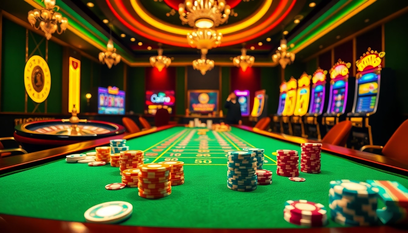 Vivez l'excitation de la meilleure casino en ligne avec des jetons de poker vibrants et des roues de roulette.