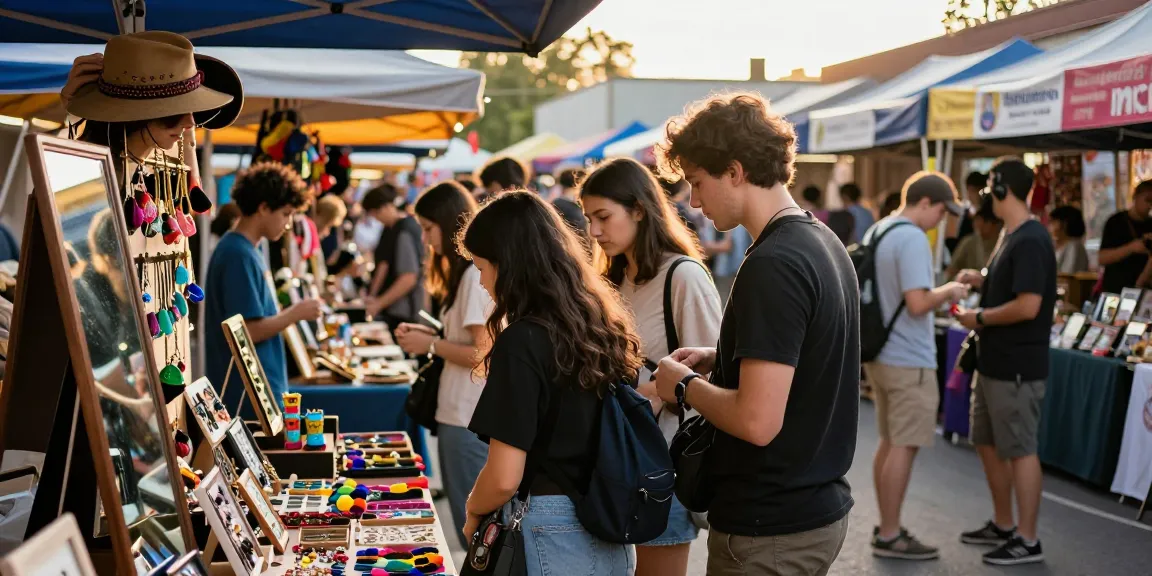 Vibrant local shopping scene showcasing diverse friends exploring unique stalls at https://forumup.org/shop/search.php?ca_id=&addr1=&addr2=&addr3=&schKeyword=.