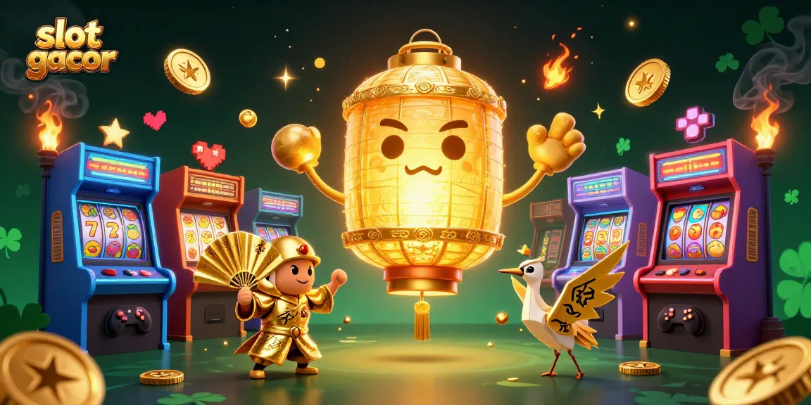Spin and win big with slot gacor action, featuring vibrant characters and neon game elements.