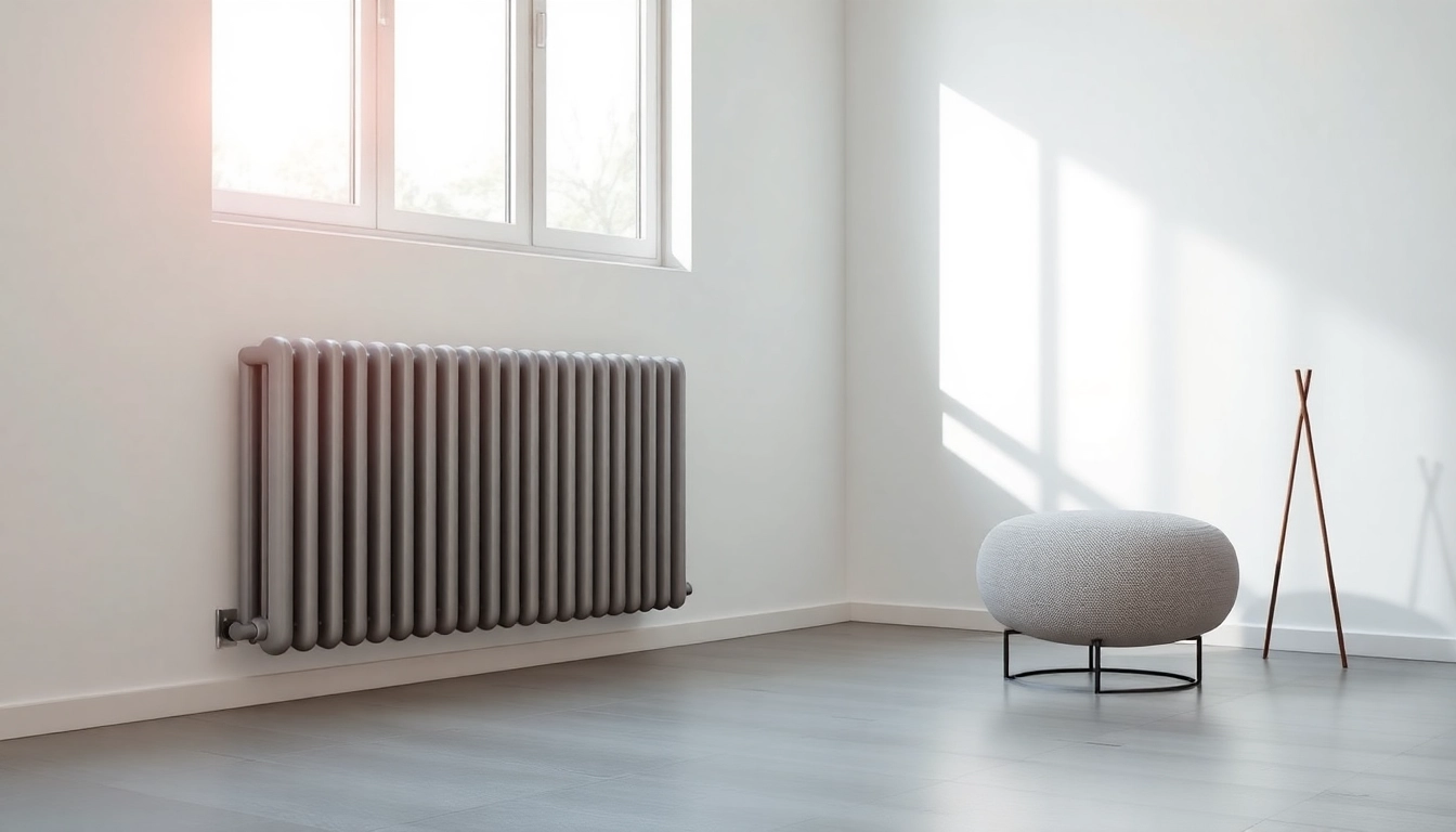 Heizkörper modern und elegant im Raum installieren und Wärme spenden.