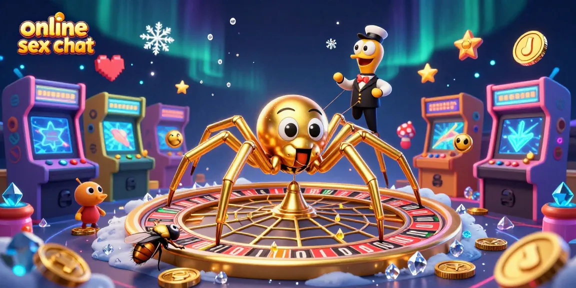 Experience thrilling online sex chat adventures in a vibrant, engaging casino-themed scene.