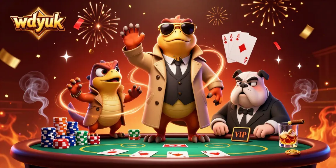 Engage in thrilling poker action with wdyuk's raptor entrance to the VIP lounge, stacked with chips.