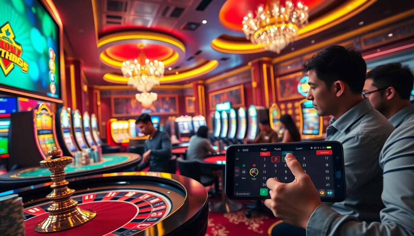 Experience the luxurious excitement of a casino atmosphere at Trang chủ 789P with vibrant games and players.