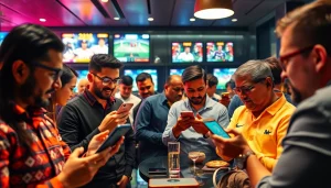 Explore the best online sportsbooks India through enthusiastic bettors in a vibrant cafe setting.