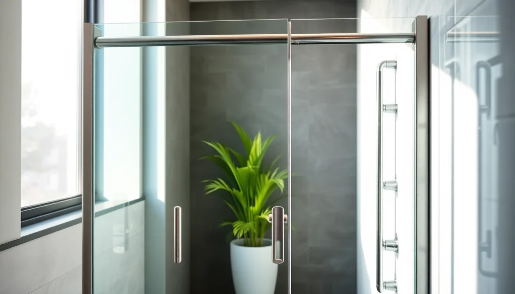 Installation d'une paroi de douche sirhona dans une élégante salle de bains moderne.