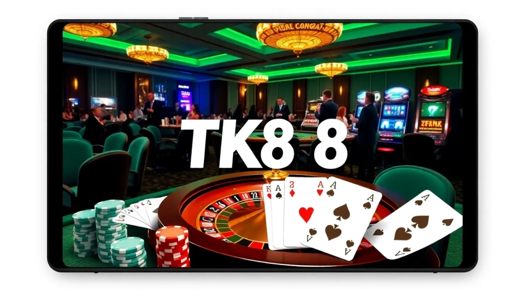Experience thrilling gaming action at TK88 casino with vibrant tables and professional dealers.