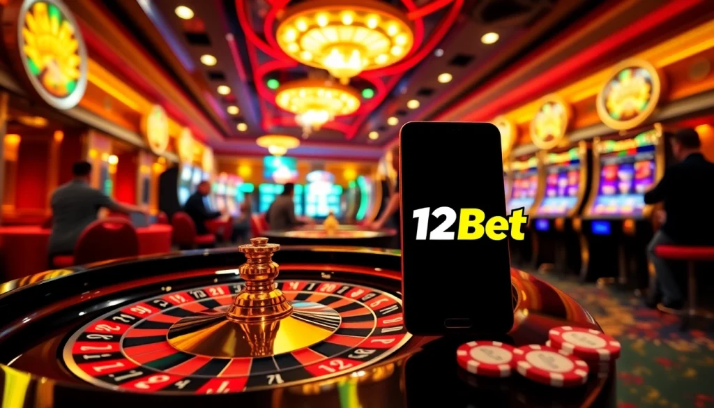 Experience the thrill of gambling with ink vao 12bet at this vibrant casino scene.