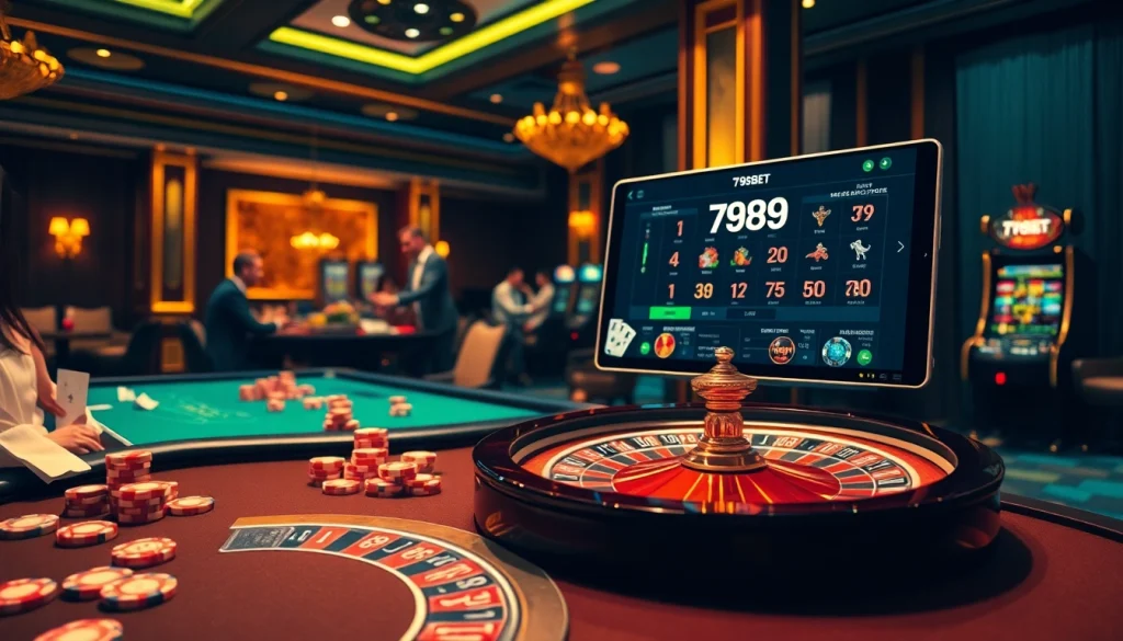 Experience thrilling gaming at 789BET with a luxurious casino ambiance.