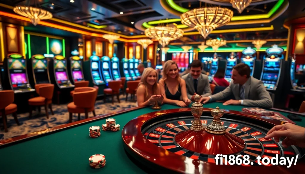 Experience thrilling gameplay at F168 Today Casino, featuring vibrant tables and exciting slot machines.