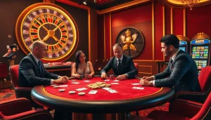 Exciting poker game at GO88 casino with vibrant chips and cards