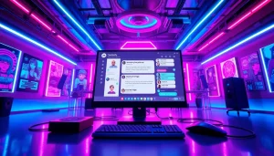 Engaging chat interface for character AI NSFW, showcasing colorful digital characters.